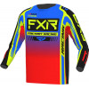 Bluza motocross pentru copii FXR clutch pro yth MX23, Rosu/Albastru/Galben