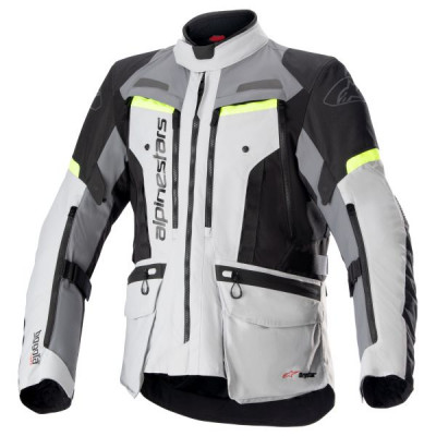 Geaca moto din textil Alpinestars Bogota Pro Drystar®, Gri/Negru/Galben