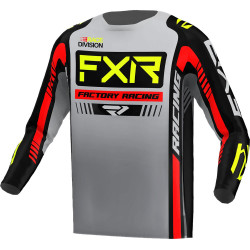 Bluza motocross FXR clutch pro MX23, Gri/Galben
