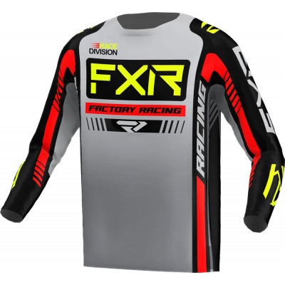 Bluza motocross FXR clutch pro MX23, Gri/Galben