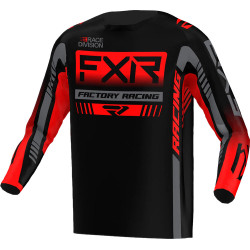 Bluza motocross FXR clutch pro MX23, Negru/Rosu