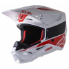 Casca motocross Alpinestars SM5 bond, Alb/Rosu