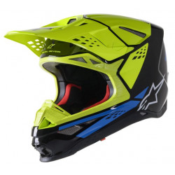 Casca motocross ALPINESTARS SM8 Factory, Galben/Albastru/Negru