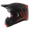 Casca motocross ALPINESTARS SM8 Echo, Negru/Gri/Rosu Casca motocross ALPINESTARS SM8 Echo, Negru/Gri/Rosu
