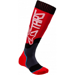 Sosete pentru copii Alpinestars YTH MX PLUS2, Rosu/Alb