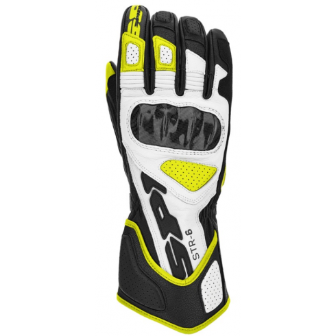 Manusi moto de piele SPIDI STR-6, Negru/Galben Manusi moto de piele SPIDI STR-6, Negru/Galben