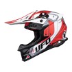 Casca motocross UFO intrepid, Rosu/Alb thumb