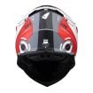 Casca motocross UFO intrepid, Rosu/Alb thumb