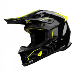 Casca motocross UFO intrepid, Negru/Galben Casca motocross UFO intrepid, Negru/Galben