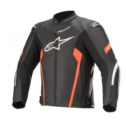Geaca moto din piele Alpinestars faster V2 airflow, Negru/Rosu
