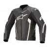 Geaca moto de piele Alpinestars faster V2 airflow, Negru/Alb