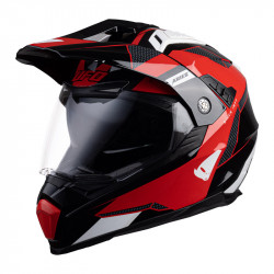 Casca enduro UFO aries, Negru/Rosu