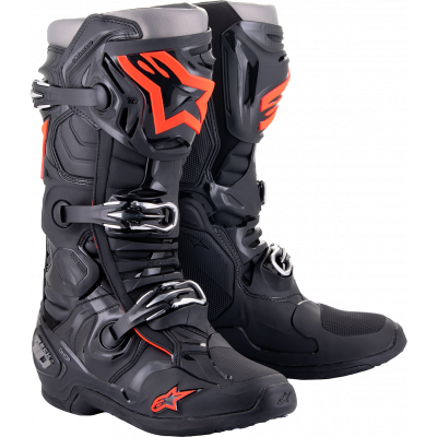 Cizme motocross ALPINESTARS TECH 10 BK/RD/FLUO