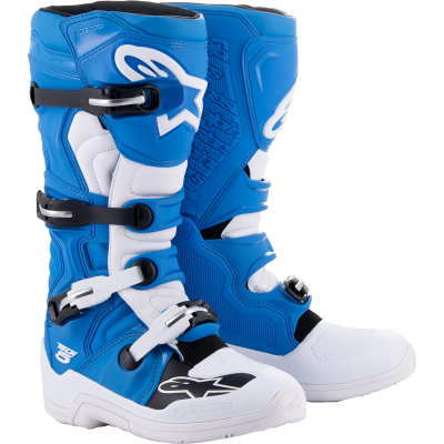 Cizme motocross Alpinestars tech 3, Albastru/Alb