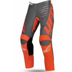 Pantaloni motocross UFO kimura, Gri/Portocaliu