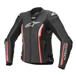 Geaca de piele dame Alpinestars Stella Missile V2, Negru/Roz