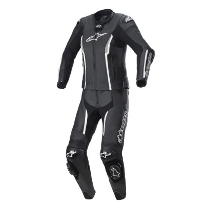 Combinezon de piele dame Alpinestars Stella Missile V2, Negru/Alb