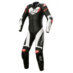 Combinezon din piele dame Alpinestars stella gp plus, Negru/Alb/Rosu Combinezon din piele dame Alpinestars stella gp plus, Negru/Alb/Rosu