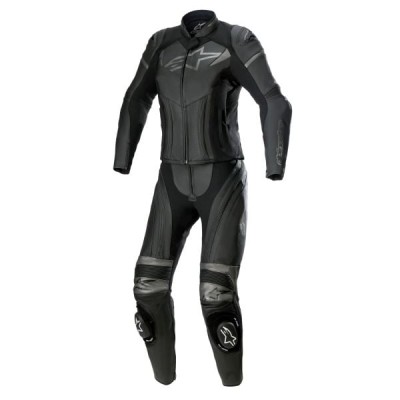Combinezon de piele dame Alpinestars Stella gp plus, Negru/Gri