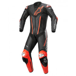 Combinezon din piele Alpinestars fusion leather, Negru/Rosu Combinezon din piele Alpinestars fusion leather, Negru/Rosu