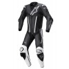 Combinezon de piele Alpinestars fusion leather, Negru/Alb