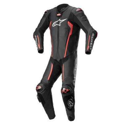 Combinezon de piele Alpinestars Coveralls missile V2, Negru/Rosu