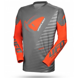 Bluza motocross UFO kimura, Gri/Portocaliu Bluza motocross UFO kimura, Gri/Portocaliu