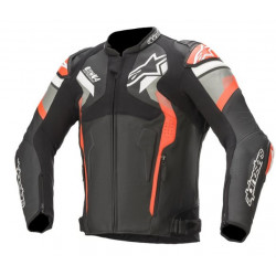 Geaca moto din piele Alpinestars atem V4, Negru/Rosu/Gri