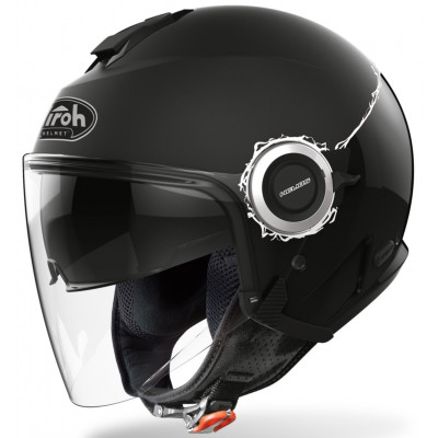 Cască scuter AIROH HELIOS BLACK GLOSS/MATT