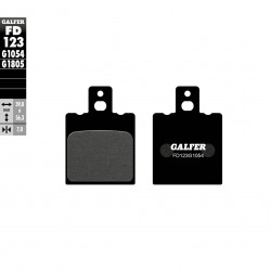 Placute frana spate Galfer SEMI METAL FD123G1054 Placute frana spate Galfer SEMI METAL FD123G1054