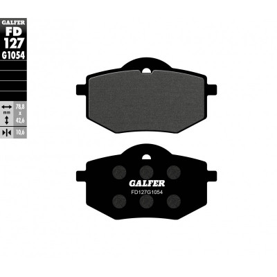 Placute frana fata/spate Galfer SEMI METAL FD127G1054 Placute frana fata/spate Galfer SEMI METAL FD127G1054