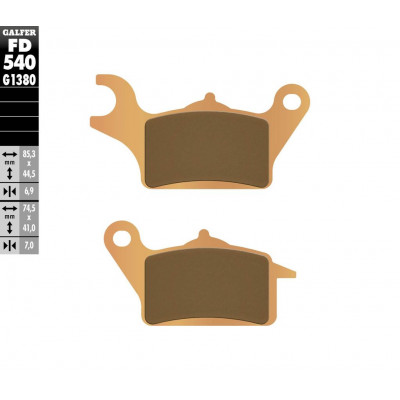 Placute frana fata Galfer SINTERED SCOOTER COMPOUND FD540G1380 Placute frana fata Galfer SINTERED SCOOTER COMPOUND FD540G1380