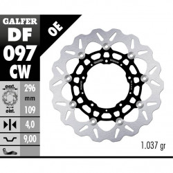 Disc frana fata Galfer WAVE FLOATING COMPLETE (C. ALU.) 296x4mm DF097CW