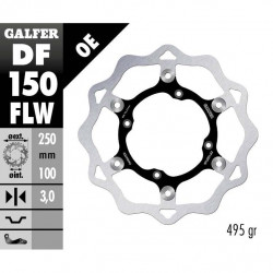 Disc frana spate Galfer WAVE FLOATING (C. STEEL) 250x3mm DF150FLW