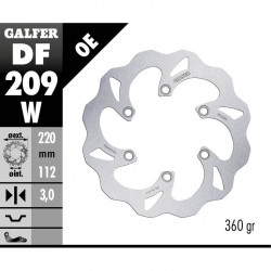 Disc frana fata Galfer WAVE FIXED  DISC WAVE FIXED 220x3mm DF209W