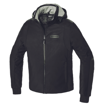Geaca moto din textil SPIDI Hoodie Armor H2Out Black 