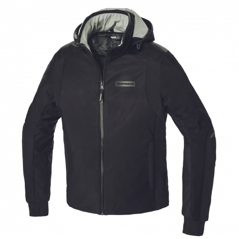 Geaca moto din textil SPIDI Hoodie Armor H2Out Black 