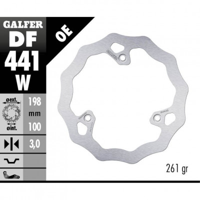 Disc frana fata Galfer WAVE FIXED  DISC WAVE FIXED 198x3mm DF441W