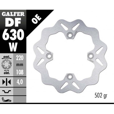 Disk frana spate Galfer WAVE FIXED DISC WAVE FIXED 220x4mm DF630W Disk frana spate Galfer WAVE FIXED DISC WAVE FIXED 220x4mm DF630W