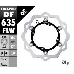 Disk frana fata Galfer WAVE FLOATING (C. STEEL) DF635FLW