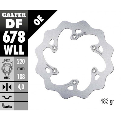 Disc frana spate Galfer WAVE FIXED SOLID DF678WLL Disc frana spate Galfer WAVE FIXED SOLID DF678WLL