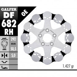 Disc frana spate Galfer WAVE SKULL DESIGN FIXED 292x5mm DF682RH