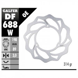 Disc frana fata Galfer WAVE FIXED  DISC WAVE FIXED 198x3mm DF688W