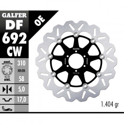 Disc frana fata Galfer WAVE FLOATING COMPLETE (C. ALU.) 310x5mm DF692CW