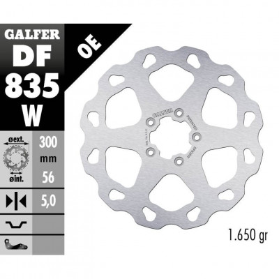 Disk frana fata Galfer BRAKE TRACK WAVE 300x5mm DF835W Disk frana fata Galfer BRAKE TRACK WAVE 300x5mm DF835W