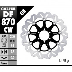 Disk frana fata Galfer WAVE FLOATING COMPLETE (C. ALU.) 300x4,5mm DF870CW