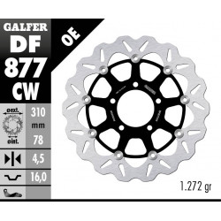 Disk frana fata Galfer WAVE FLOATING COMPLETE (C. ALU.) 310x4,5mm DF877CW