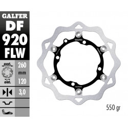 Disk frana fata Galfer WAVE FLOATING (C. STEEL) 260x3mm DF920FLW