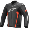 Geaca moto de piele ALPINESTARS FASTER V2 BLACK/RED