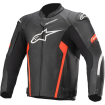 Geaca moto de piele ALPINESTARS FASTER V2 BLACK/RED thumb